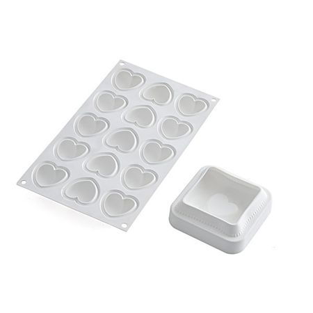 KIT Forme Silicon Tort 3D Ti Voglio Bene - 7 Pernute + 1 Forma Silicon Inima 15 cavitati [2]