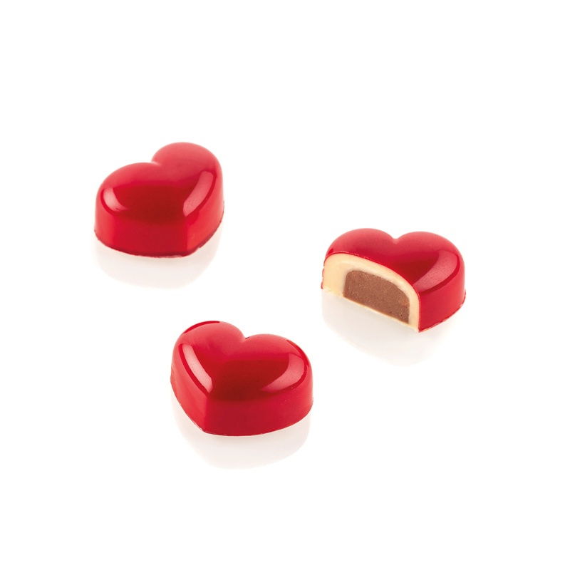 Kit Matrita Policarbonat + silicon, 24 cavitati Inima, 3.5 x 2.7 x H 1.7 cm, 9.4 gr (CH020) [1]