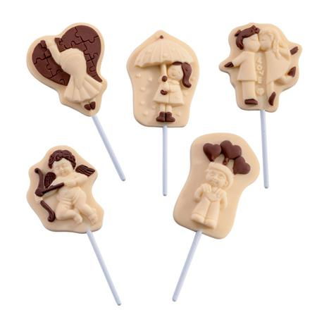 LolliPops Model Figurine Valentine's Day, Tavita si Mulaj Silicon Ø 8 si 8.5 cm, Set 2 Buc [1]