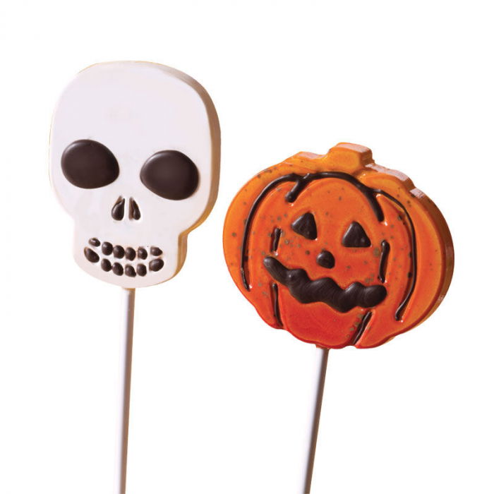 LolliPops Model Halloween, Matrita Plastic 4 Cavitati Ø 7 x H 0.9 cm, Set 2 Buc [1]
