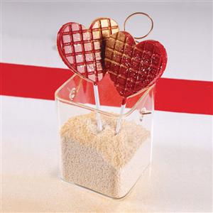 LolliPops Model Inima, Matrita Plastic 4 Cavitati Ø 6.8 x H 0.9 cm, Set 2 Buc [4]