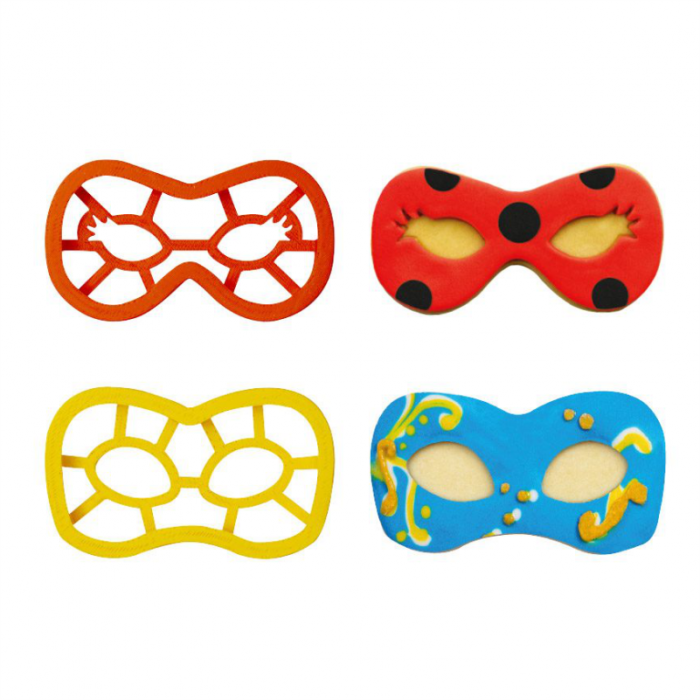 Masti Carnaval - Decupatoare Plastic Ø 10 x H 2.2 cm, Set 2 Buc [1]