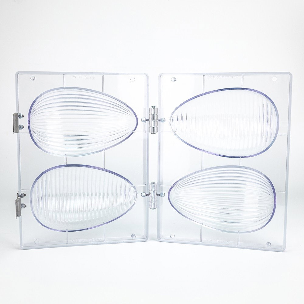 Matrita 3D Ciocolata, Plastic Rigid cu Cleme, Ou Ø 10.2 x H 16.5 cm, 200 gr [2]