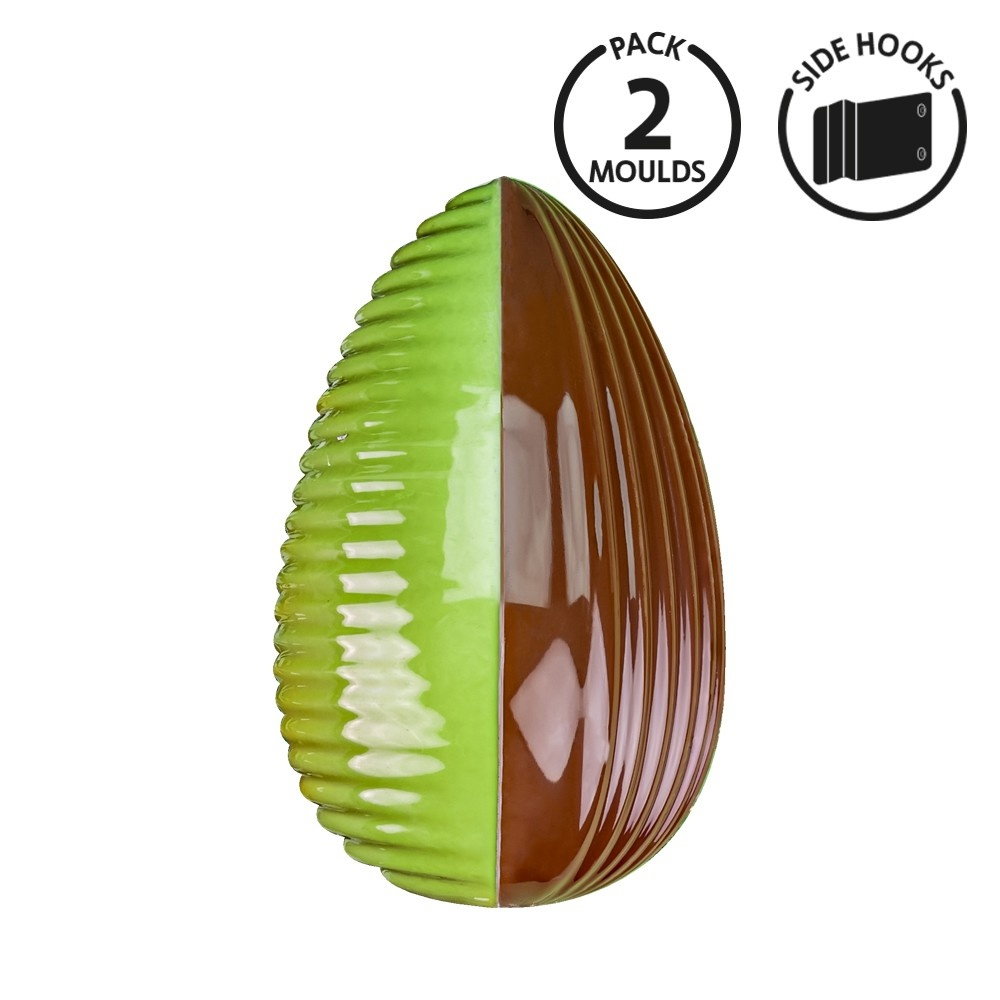 Matrita 3D Ciocolata, Plastic Rigid cu Cleme, Ou Ø 10.2 x H 16.5 cm, 200 gr [1]