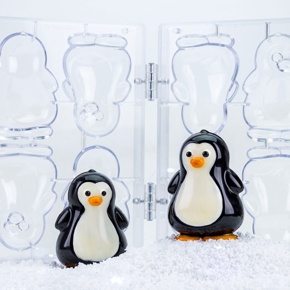 Matrita 3D Ciocolata, Plastic Rigid cu Cleme, Pinguin 7.95 x 7.55 x H 11.4 cm, 45 gr [1]