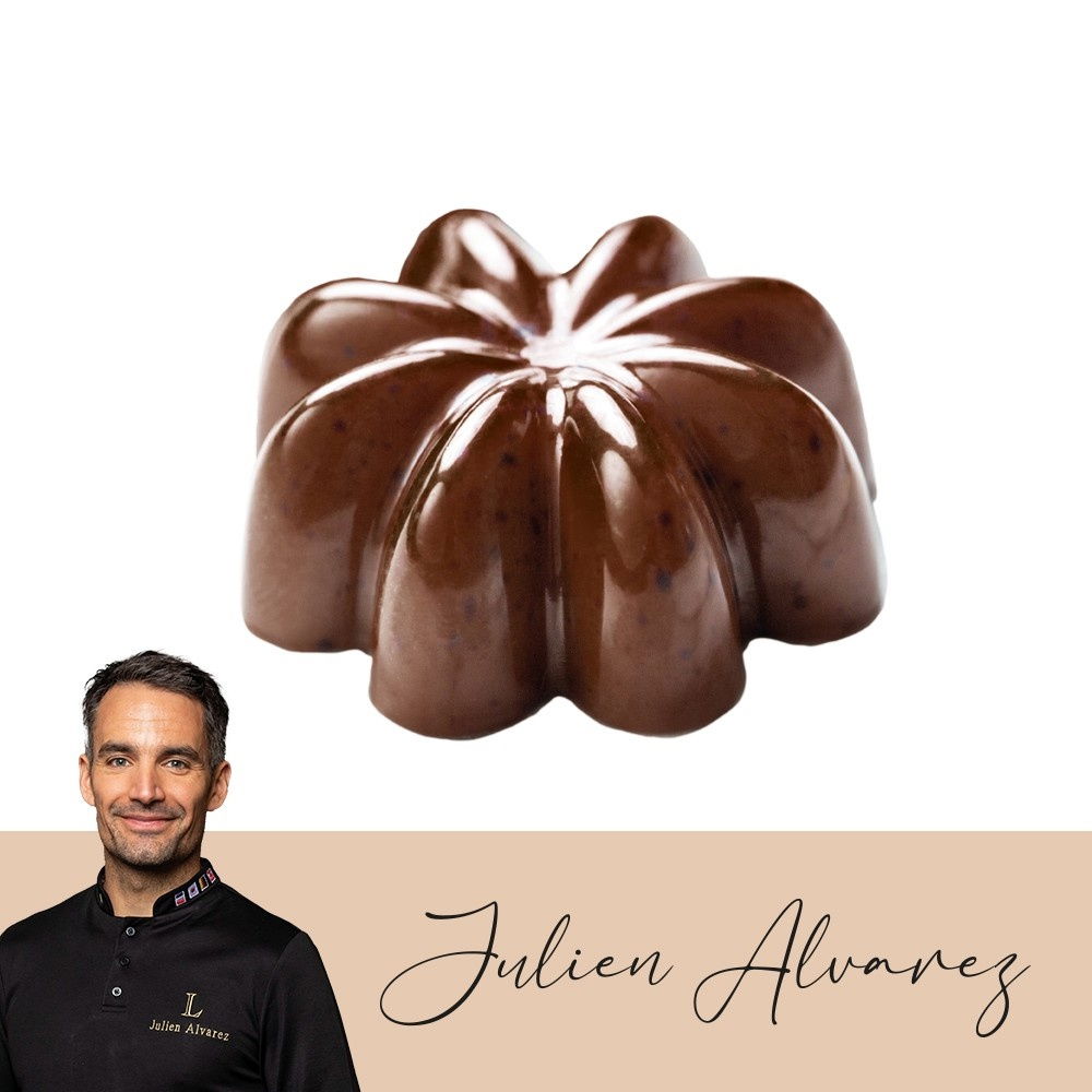 Matrita Policarbonat 15 Praline Ciocolata Model VIP Etolie, 3.8 x 3.8 x H 1.5 cm, 12.5 gr [1]