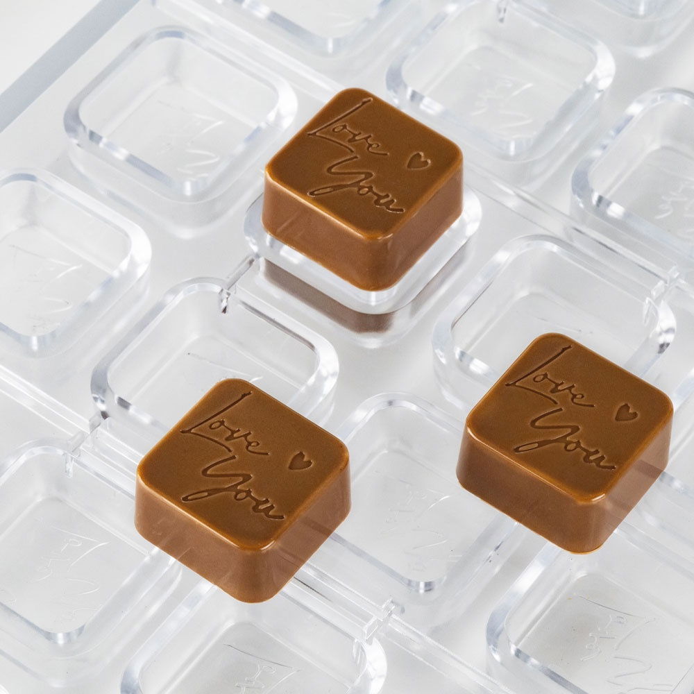 Matrita Policarbonat 20 Praline Love You, 2.8 x 2.8 x H 1.4 cm, 11.5 gr [2]