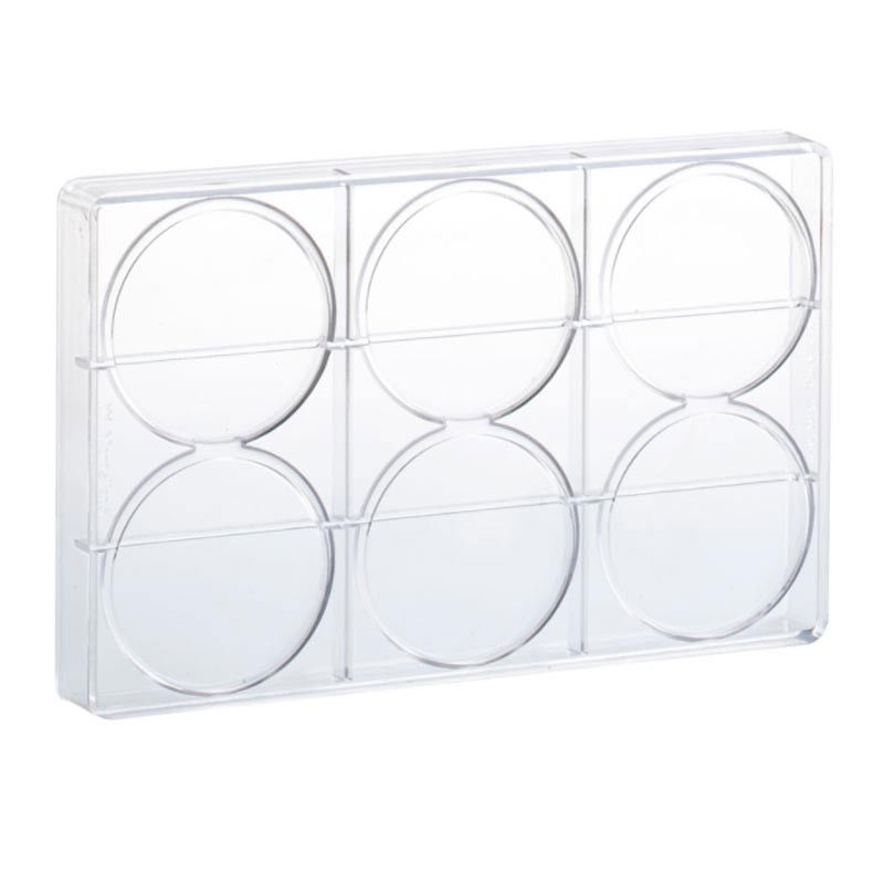 Matrita Policarbonat 24 Praline Ciocolata Model Deco Cerc Ø 7.5 x H 0.5 cm, 27.5x17.5 cm, 25 gr [2]