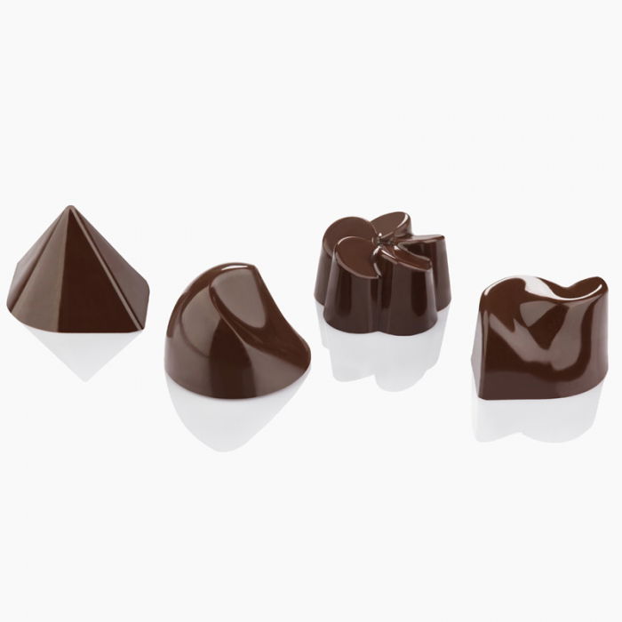 Matrita Policarbonat 24 Praline Ciocolata Model VIP Flora 3.1 x 3 x H 1.8 cm, 11 gr [3]