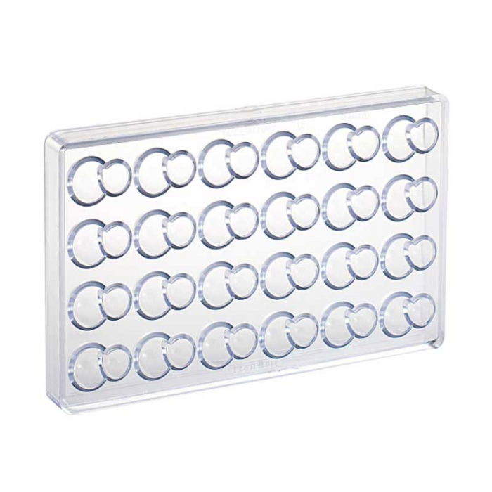 Matrita Policarbonat 24 Praline Double Domes, 3.8 x 2.6 x H 1.9 cm [2]