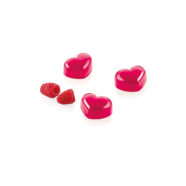 Matrita Policarbonat 24 Praline Heart, 2.5 x 2.5 x H 1.5 cm, 17.5 x 27.5 cm, 9.4 ml [1]