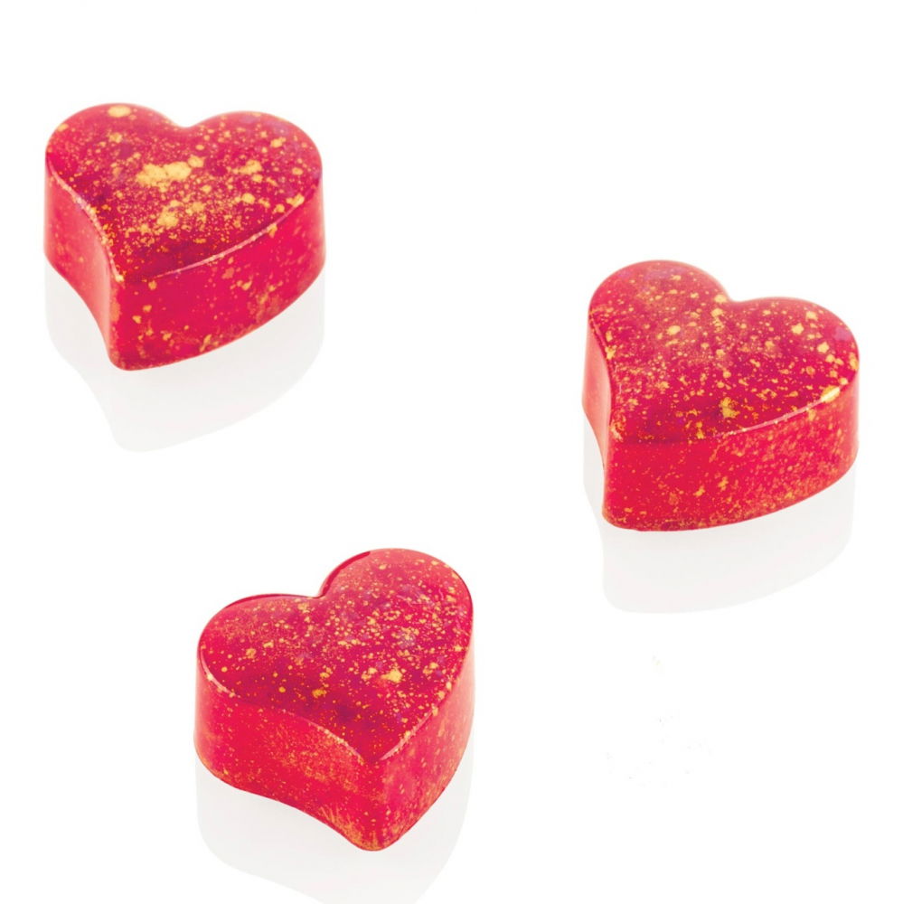 Matrita Policarbonat 24 Praline Inimi 3 x 2.7 x H 1.6 cm, 17.5 x 27.5 cm (CH034), 8 gr [1]