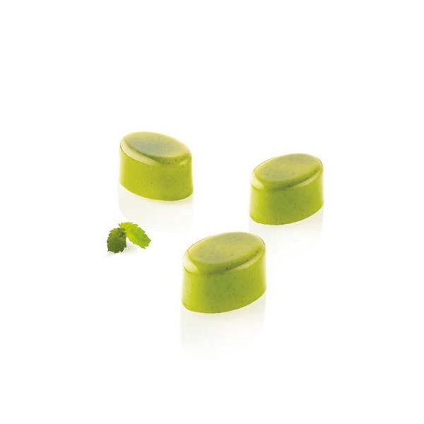 Matrita Policarbonat 24 Praline Oval, 3.3 x 2.3 x H 1.5 cm, 17.5 x 27.5 cm (CH014), 8.5 ml [1]