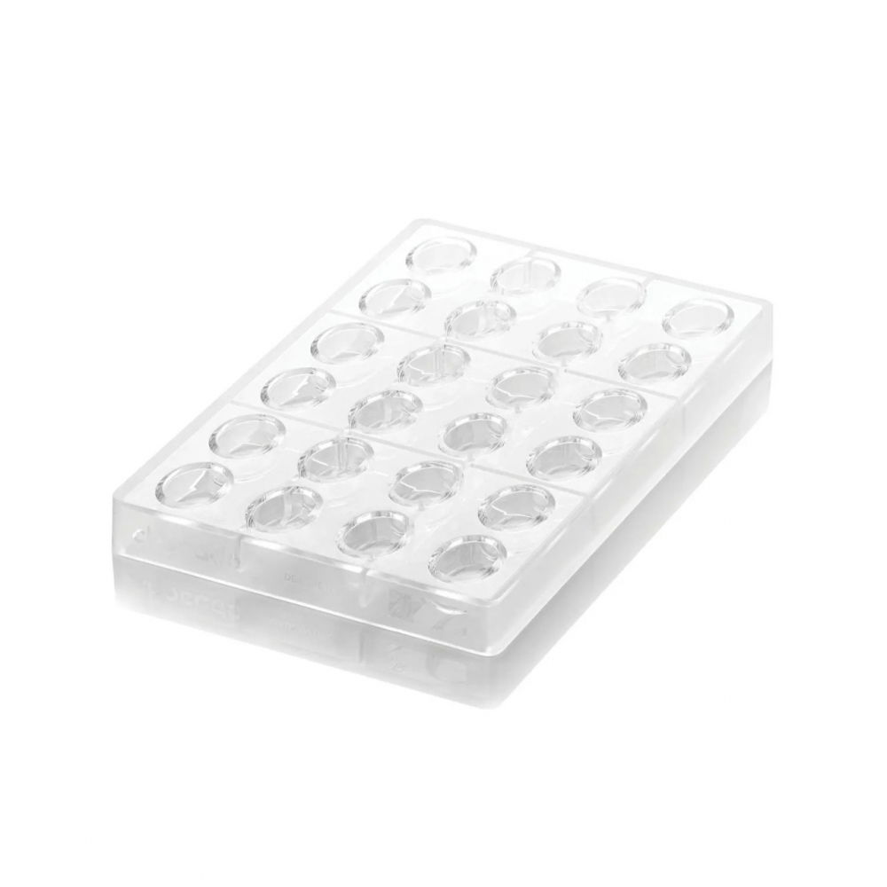 Matrita Policarbonat 24 Praline Oval, 3.3 x 2.3 x H 1.5 cm, 17.5 x 27.5 cm (CH014), 8.5 ml [2]