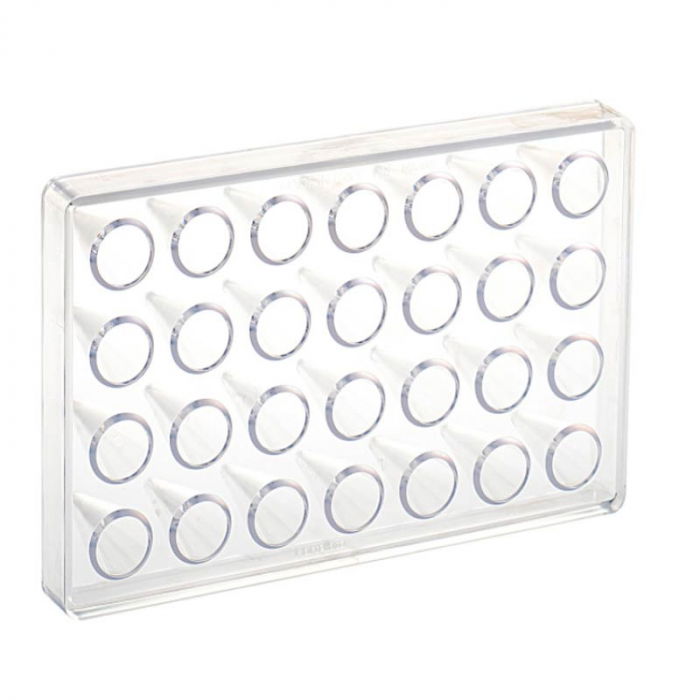 Matrita Policarbonat 28 Praline Pyramid Cone, 2.5 x 2.5 x H 5.5 cm [3]