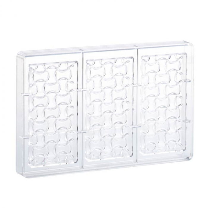 Matrita Policarbonat 3 Tablete Ciocolata Weave 100 g, 27.5x17.5 cm [2]