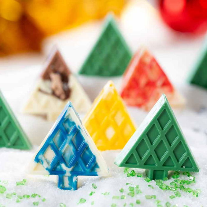 Matrita Policarbonat Ciocolata, Brad Craciun Ø 4.2 cm, 8 Cavitati, 20x12xH2.2cm [2]