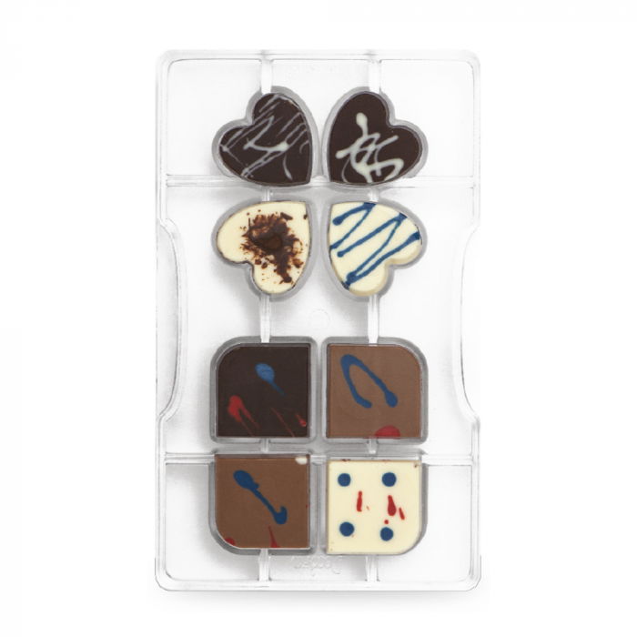 Matrita Policarbonat Ciocolata, Trifoi 4 Foi 8 Cavitati, 20 x 12 x H 2 cm  [1]