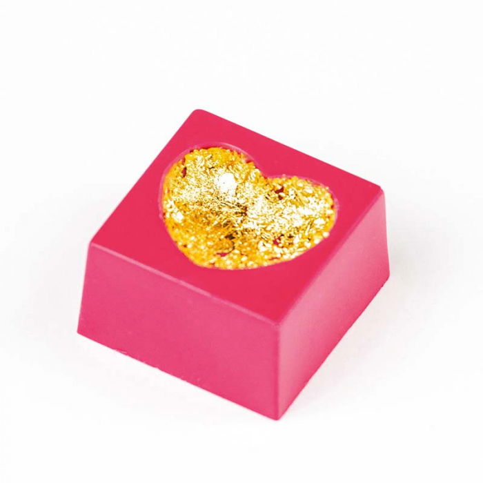 Matrita Policarbonat Deep Heart 28 Praline Ciocolata, 2.7 x 2.7 x H 1.6 cm, 11 gr [1]