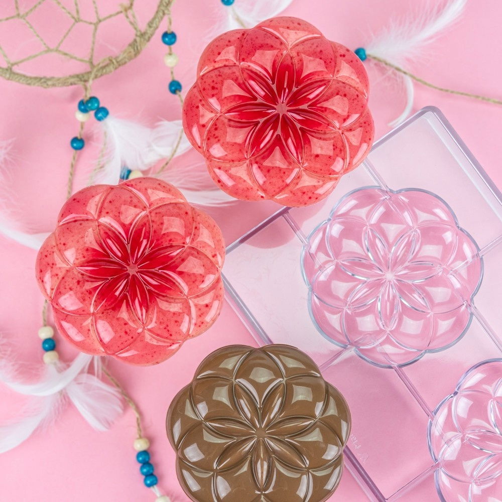 Matrita Policarbonat Flower, 2 cavitati, 10.9 x 10.7 x H 1.25 cm, 90 gr [4]