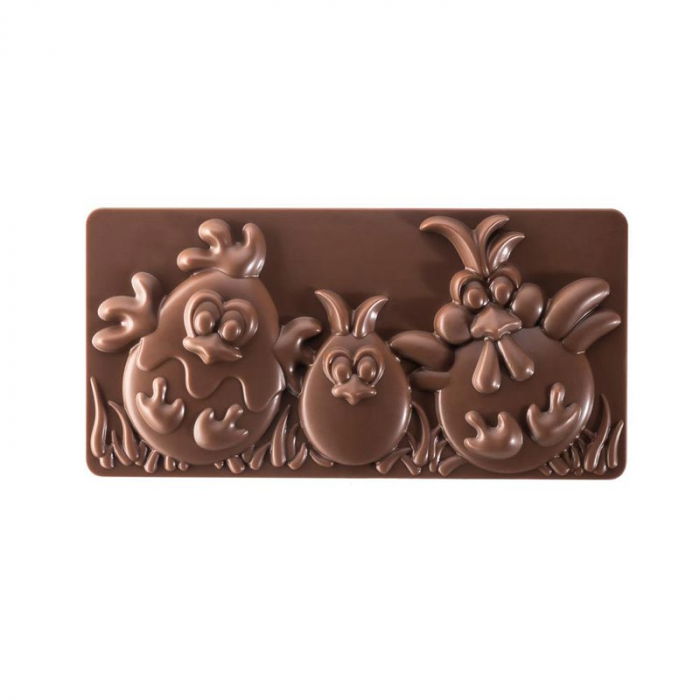 Matrita Policarbonat Gama Choco Bar Fiorani Prienteni de Paste - 3 Tablete, 15.4 x 7.2 x H 1.5, 100 g [3]