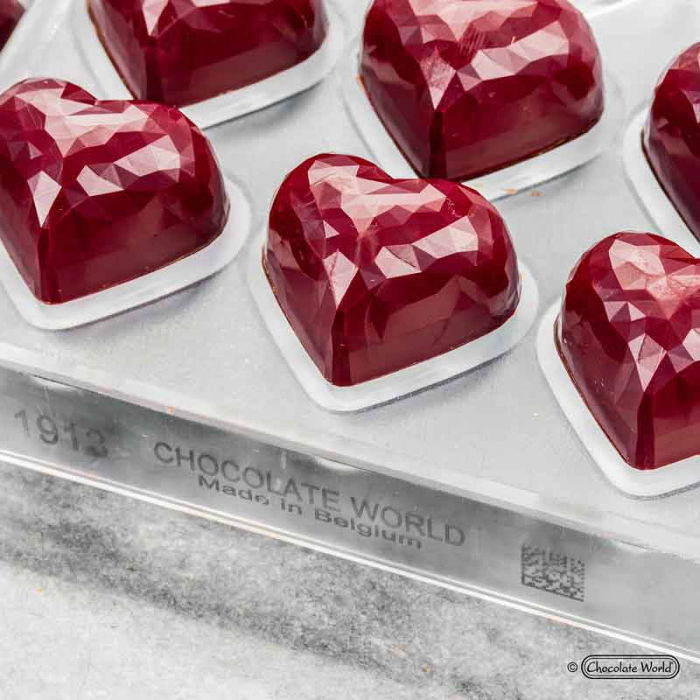 Matrita Policarbonat Inima Diamant 21 Praline Ciocolata 3.6 x 2.95 x H 1.9 cm, 13 gr [3]