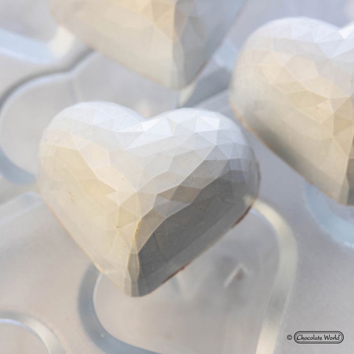 Matrita Policarbonat Inima Diamant 21 Praline Ciocolata 3.6 x 2.95 x H 1.9 cm, 13 gr [5]