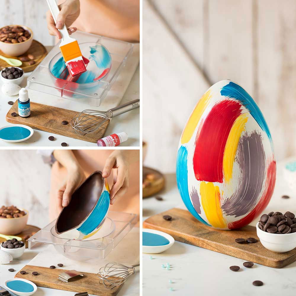 Matrita Policarbonat Ou Ciocolata Pictat 250 gr, 1 Cavitate 20 x 13.5 x H 7.5 cm [2]