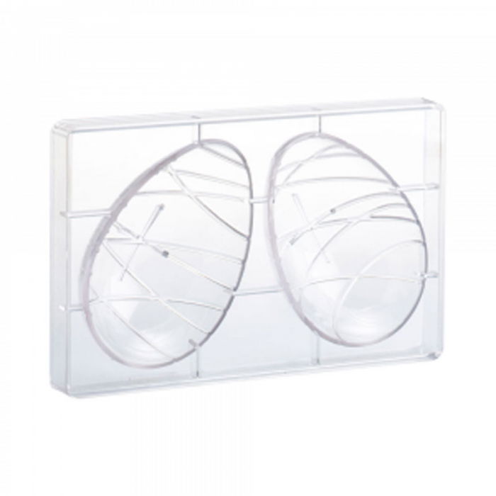 Matrita Policarbonat Oua Ciocolata Model Bond 210 g, 2 cavitati, Ø 10.1 x H 15 cm [2]