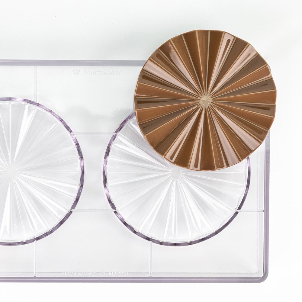 Matrita Policarbonat Plisse, 2 cavitati, Ø 11 x H 1.2 cm, 95 gr [3]