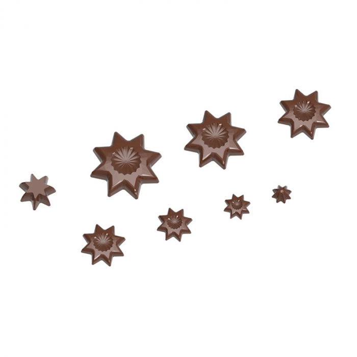 Matrita Policarbonat Stelute / Brad Craciun Ciocolata 7 Dimensiuni, 151 gr [1]