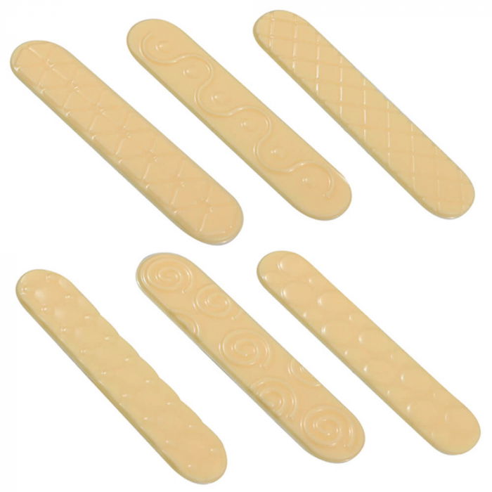 Matrite Plastic Decor Ciocolata pentru Eclair, Set 6 Buc, 36 Decoruri [4]