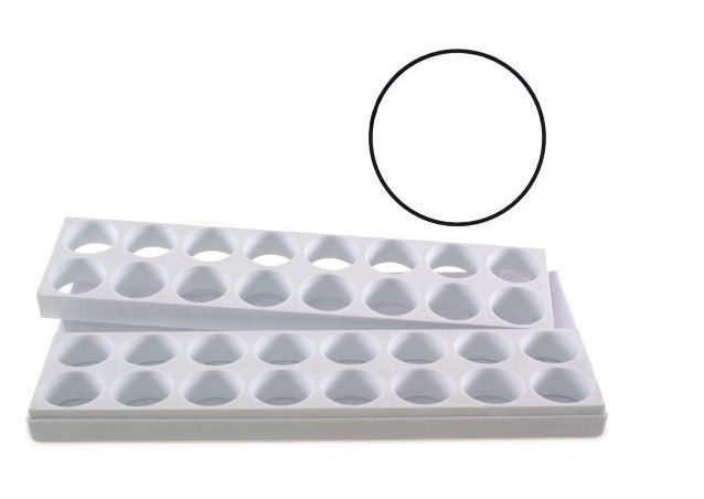 Mignon Rotund Ø 4.2 x H 2.5 cm - Set 2 Matrite Formare 32 Produse, Tava 40 x 20 cm [1]