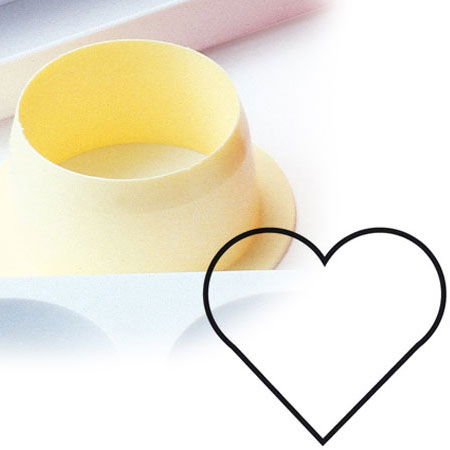 Monoportii Inima 8 x 6 x H 4 cm - Decupator Plastic Baze si Insertii [2]