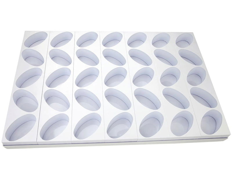 Monoportii Ovale 9 x 5 x H 4 cm - Set 7 Matrite Formare 35 Produse, Tava 60 x 40 cm [1]