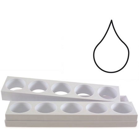 Monoportii Picatura 9 x 6 x H 4 cm - Set 2 Matrite Formare 10 Produse, Tava 40 x 17 cm [2]