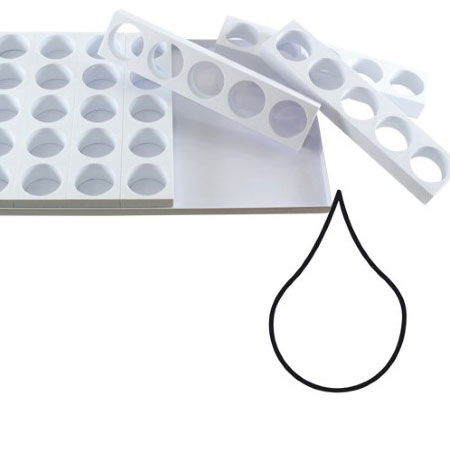 Monoportii Picatura 9 x 6 x H 4 cm - Set 7 Matrite Formare 35 Produse, Tava 60 x 40 cm [2]