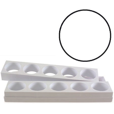 Monoportii Rotunde Ø 6.5 x H 4 cm - Set 2 Matrite Formare 10 Produse, Tava 40 x 17 cm [2]