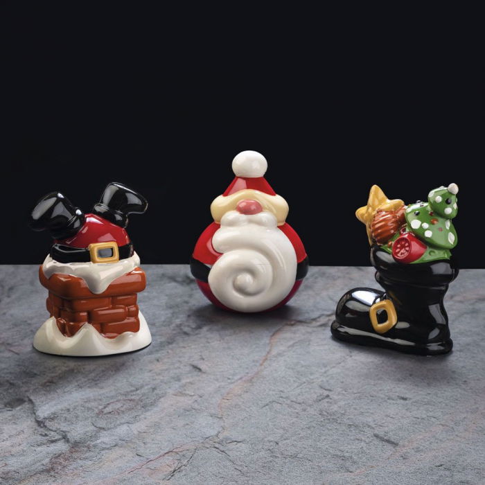 Mos Craciun 3D Twist Ø 14 x h 18 cm - Kit Matrite Plastic 2 Subiecte [2]