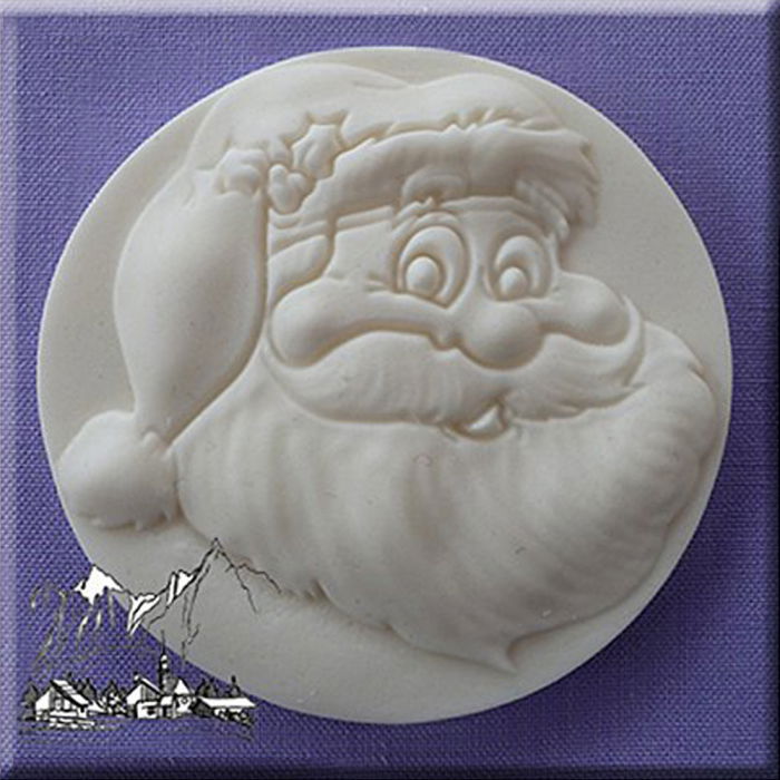 Mulaj Silicon Craciun - Medalion cu Mos Craciun Ø 6.6 cm [1]