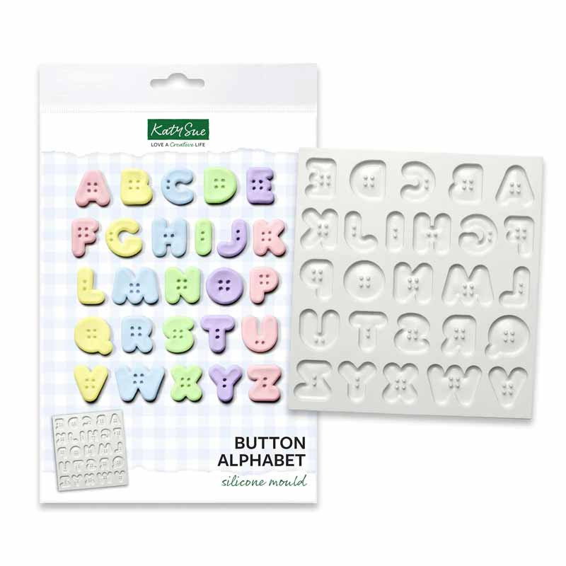 Mulaj Silicon Alfabet Stil Nasturi, H 2.2 cm [1]