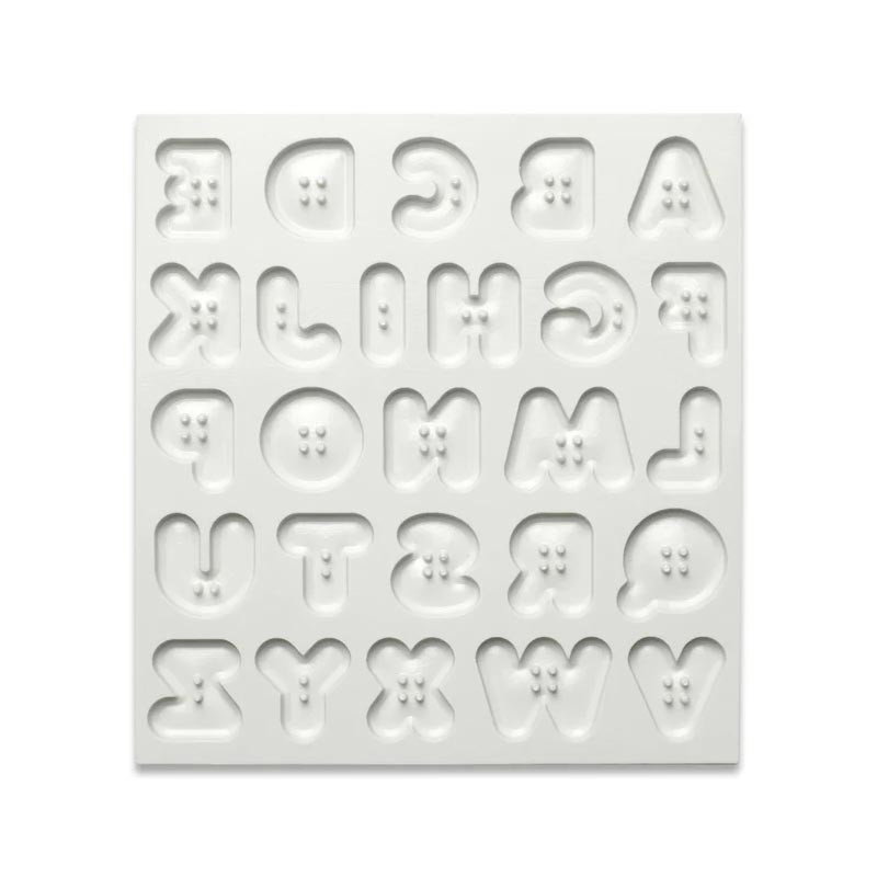 Mulaj Silicon Alfabet Stil Nasturi, H 2.2 cm [3]