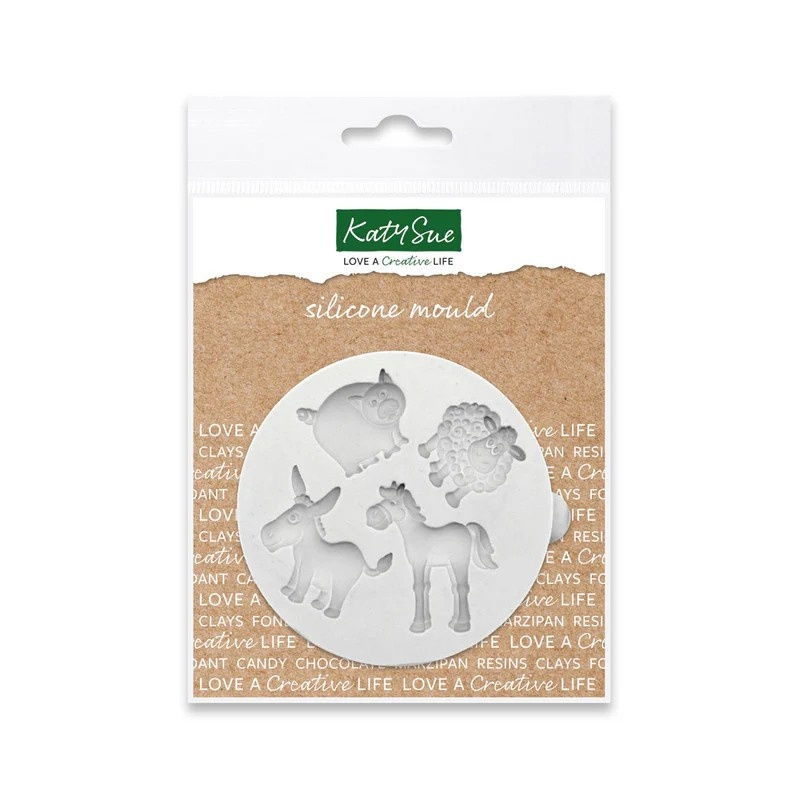 Mulaj Silicon Animale de Ferma, 4 Subiecte Ø 2.2 - 3 cm [1]