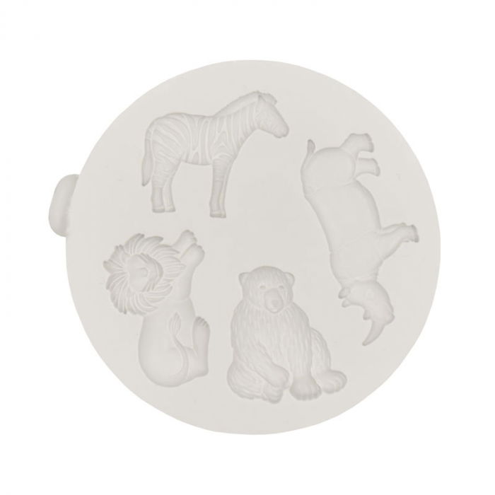 Mulaj Silicon Animale Salbatice, Ø 3 - 4 cm, 4 Subiecte [1]