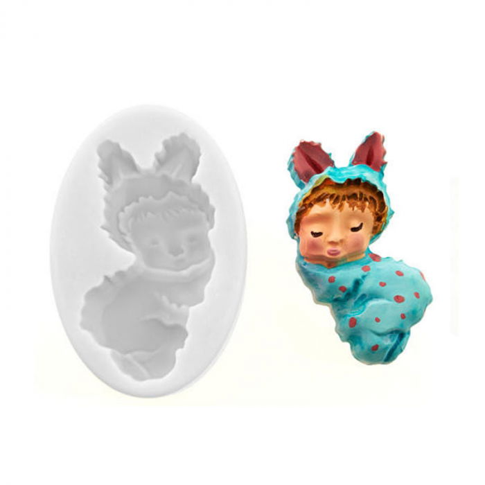 Mulaj Silicon Bebelus Iepuras, 2.5 x 1.5 cm (SLK405) [1]