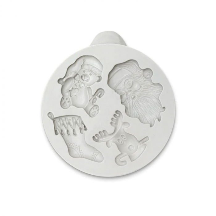 Mulaj Silicon Craciun, 2.5 - 4 x 2 - 3 cm, 4 Decoruri [2]