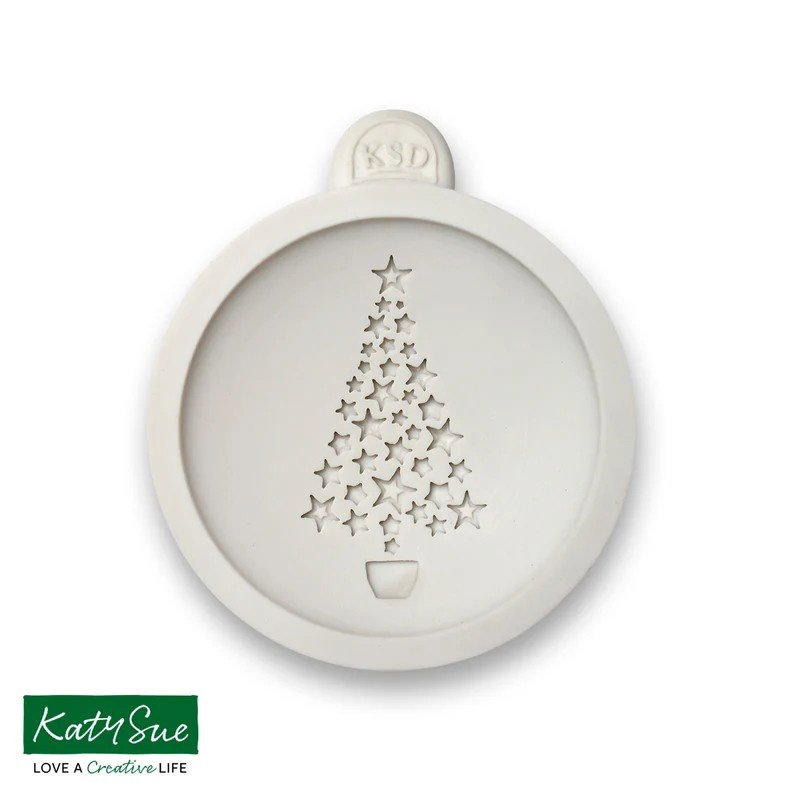 Mulaj Silicon Craciun - Decor Rotund / Top Cupcake cu Brad Ø 7 cm [2]