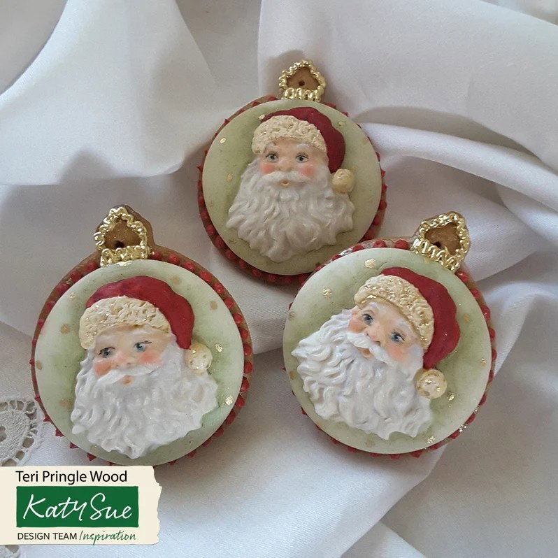 Mulaj Silicon Craciun - Decor / Top Cupcake Cap Mos Craciun Ø 6 cm [2]