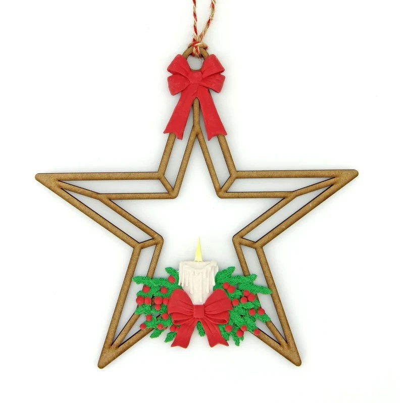 Mulaj Silicon Craciun - Lumanare cu Fundita, Ø 6.5 cm [4]