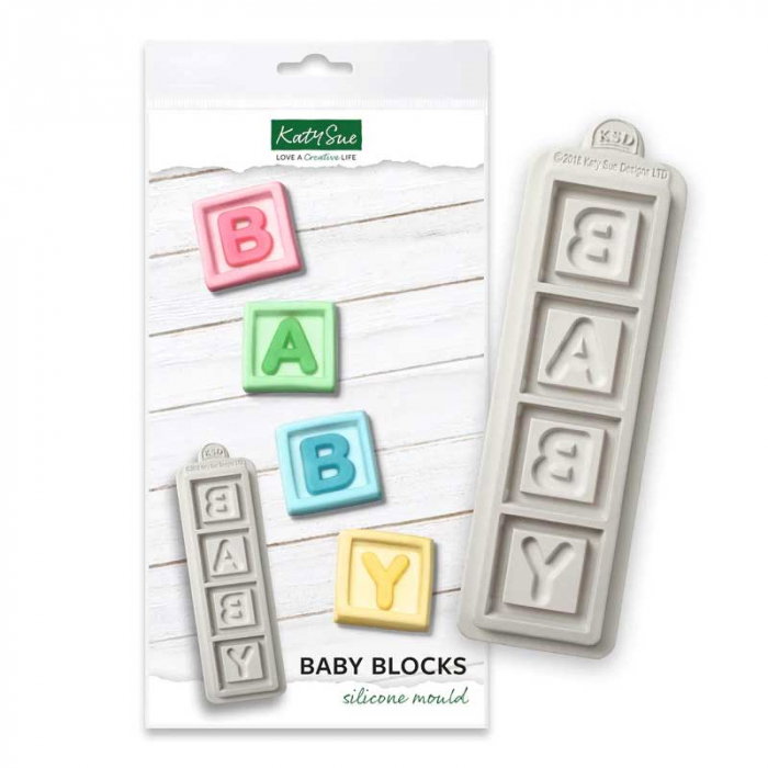 Mulaj Silicon Cuburi Inscriptionate Baby, 4 Subiecte Ø 3.5 cm [1]